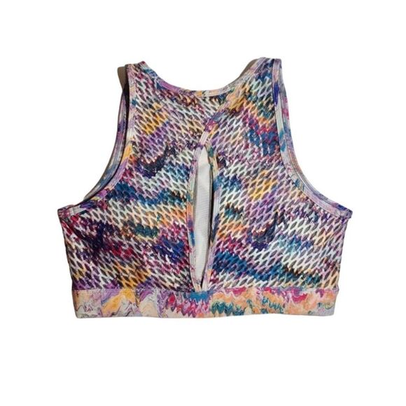 PELOTON LADIES RIVER ROCK HIGH NECK BRA BACK HAS AN OPEN MIDDLE SEE PICTURES NWT - Picture 6 of 8